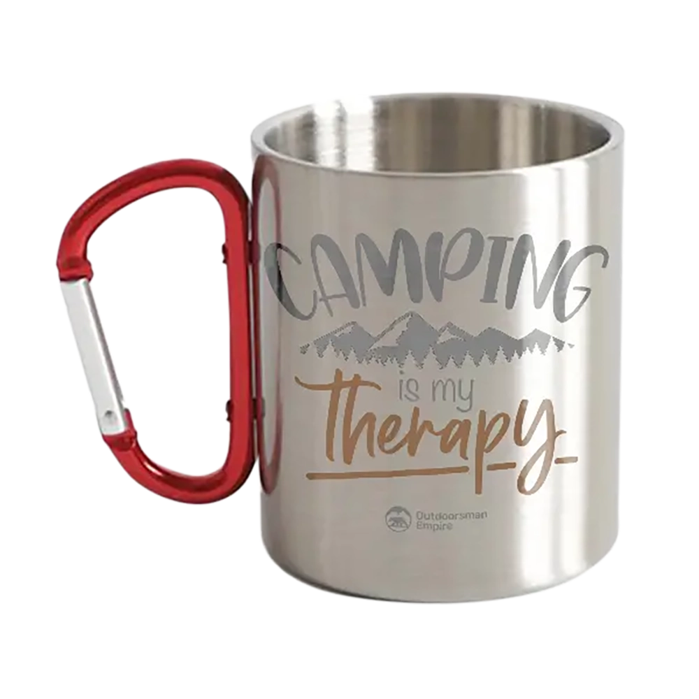 Camping Is My Therapy Carabiner Mug 12oz