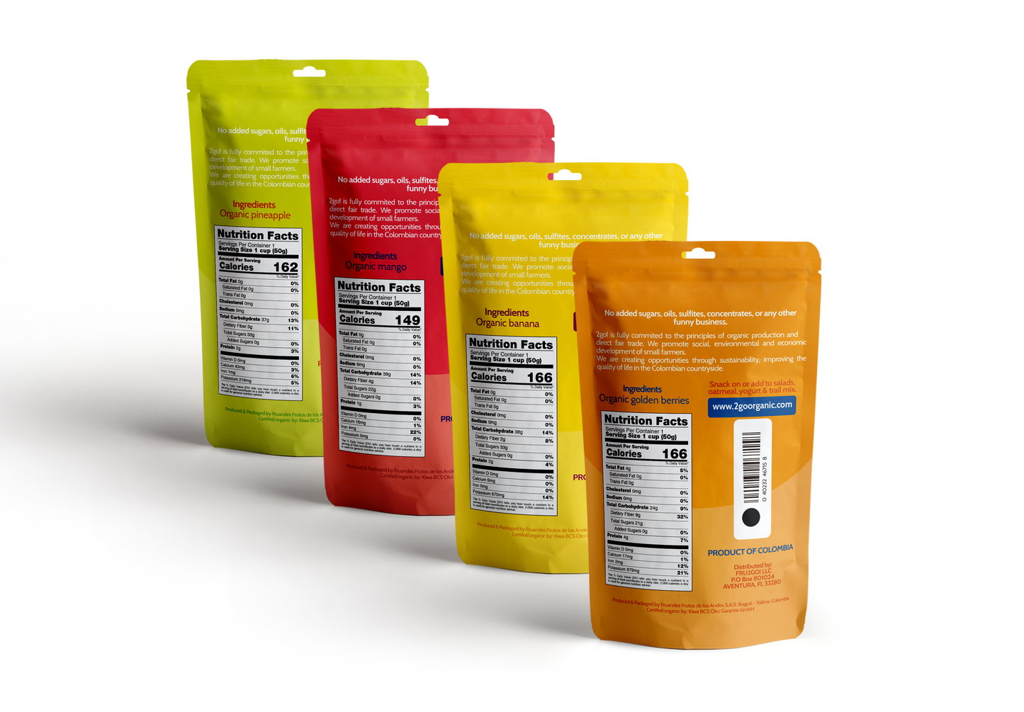 2GO! ® Organic Dried Fruit Variety Pack