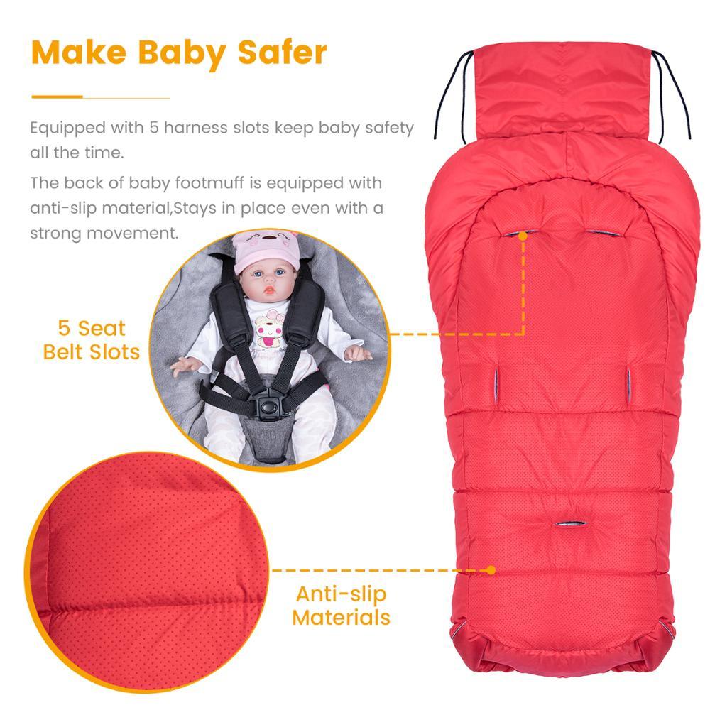 Universal Baby Stroller Footmuff Winter Baby Sleeping Bags Newborn