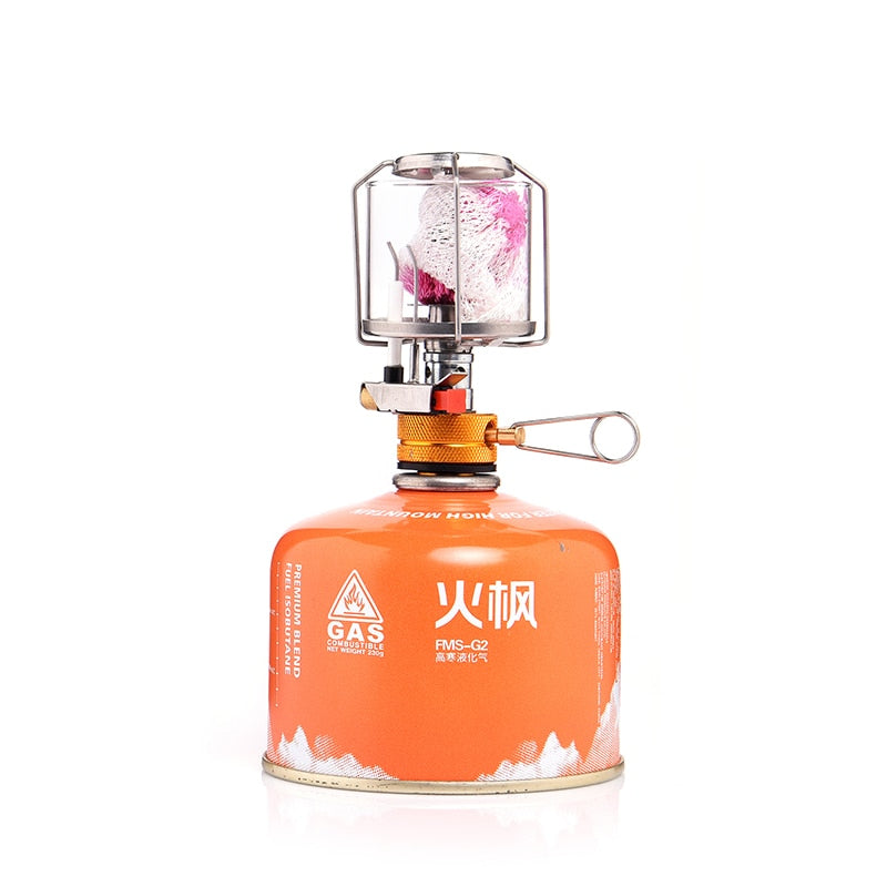 Camping  Gas Lantern Equipment Portable Outdoor Tent Lamp Stove Glass