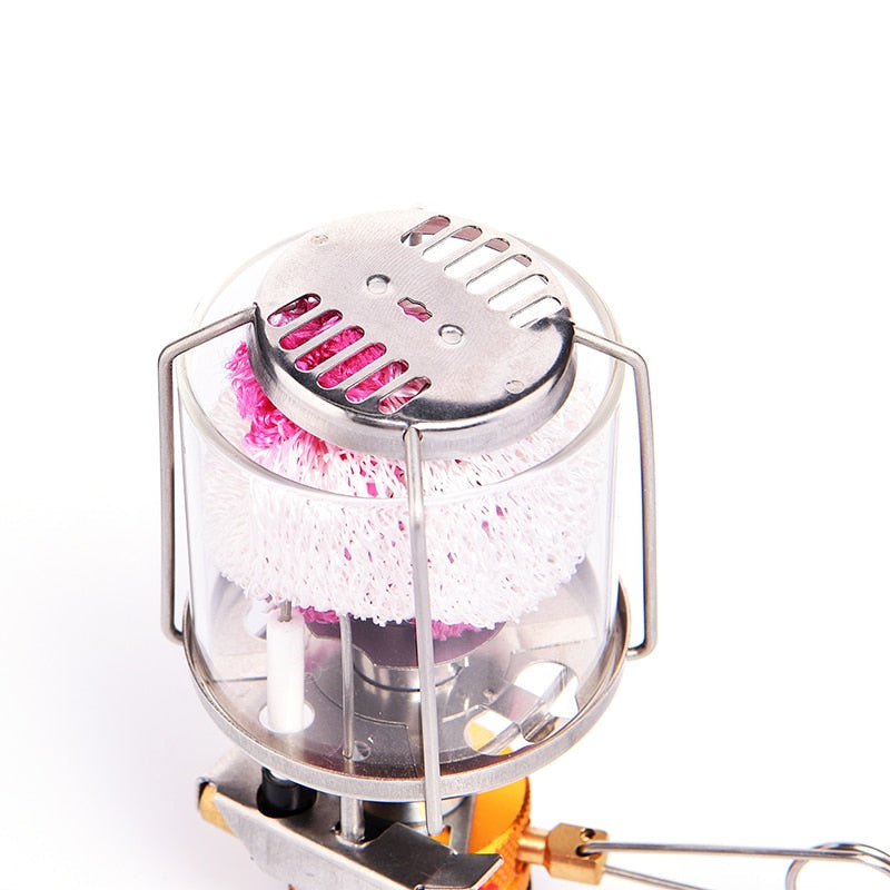 Camping  Gas Lantern Equipment Portable Outdoor Tent Lamp Stove Glass