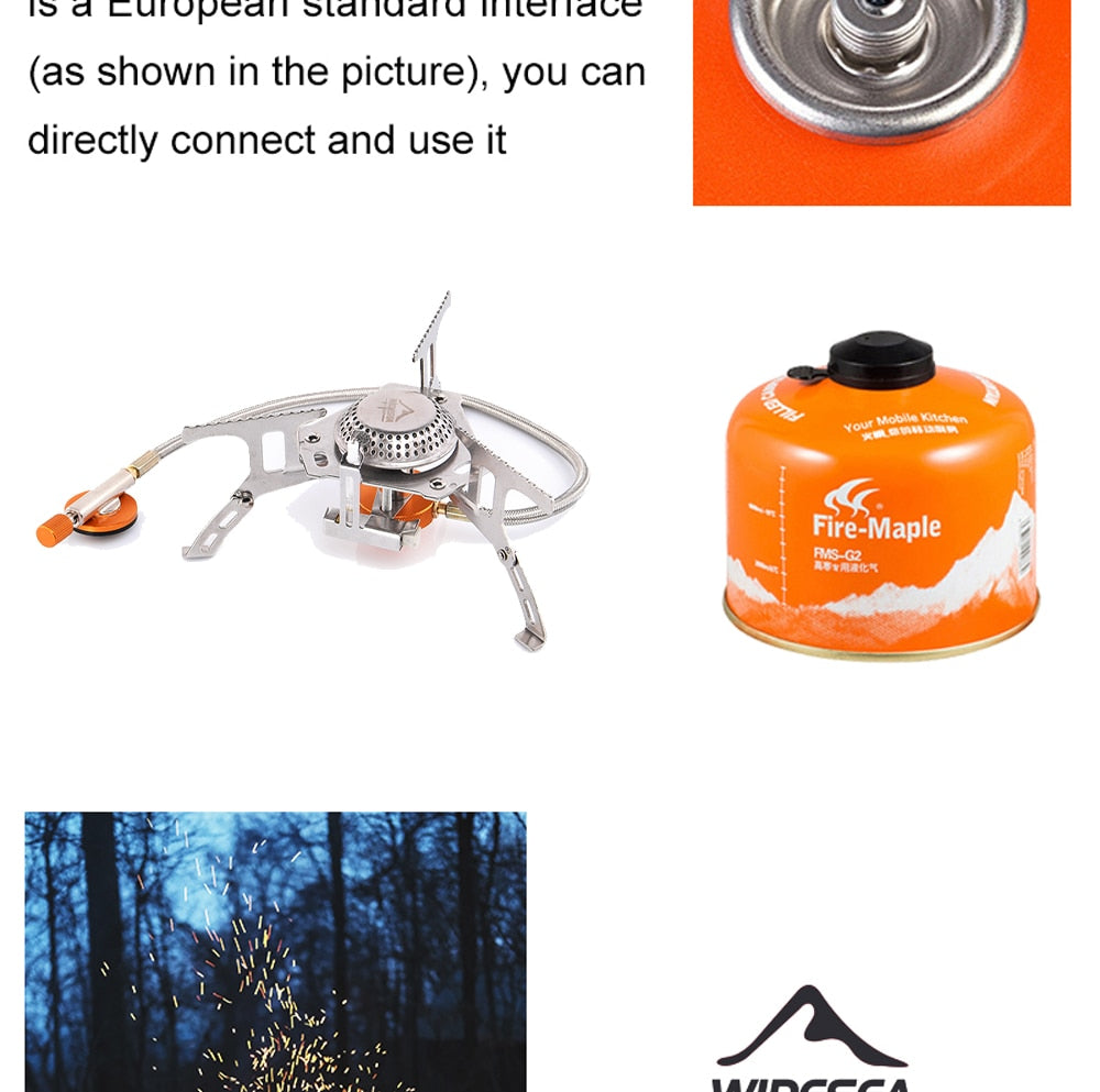 Camping Gas Stove Outdoor Tourist Burner Strong Fire Heater Tourism