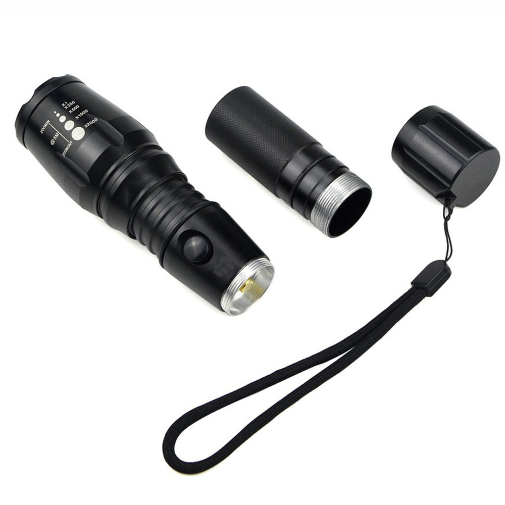 Super-Bright 90000LM LED Tactical Flashlight 5 Modes Zoomable Torch