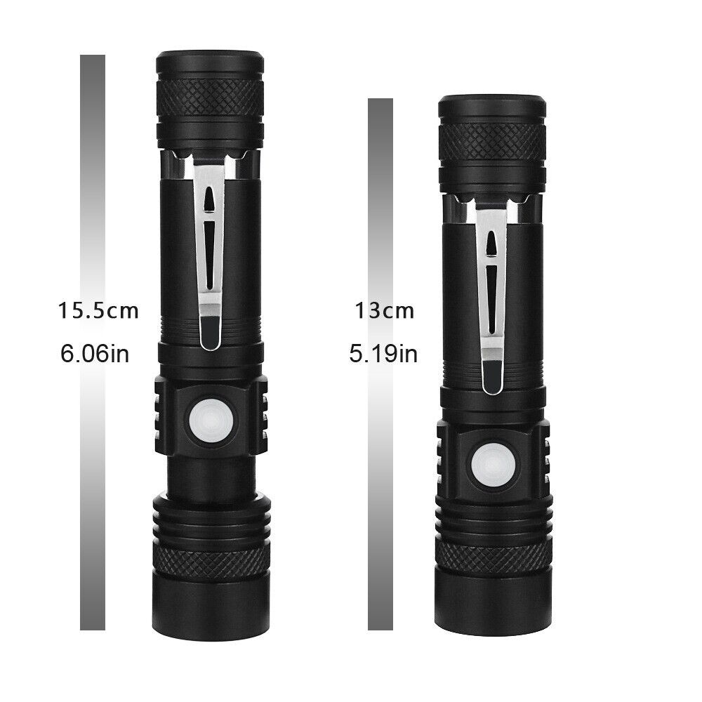 Super Bright 90000LM LED Tactical Flashlight Zoomable With