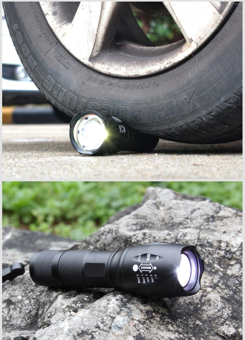 Super-Bright 90000LM LED Tactical Flashlight 5 Modes Zoomable Torch