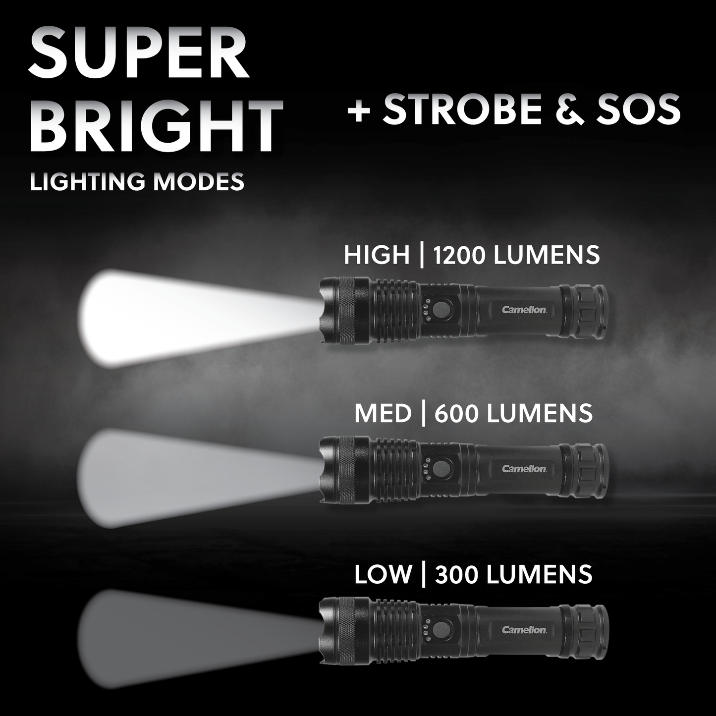 Camelion Aluminum Rechargeable Flashlight RT393