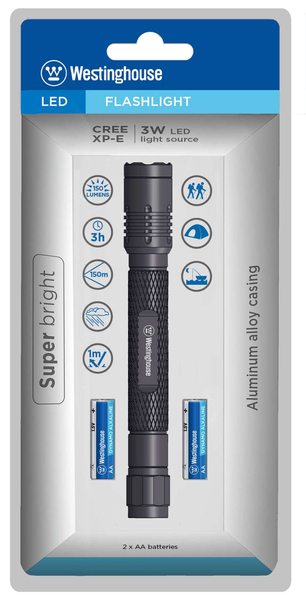 Westinghouse 3 Watt Cree Aluminium Flashlight