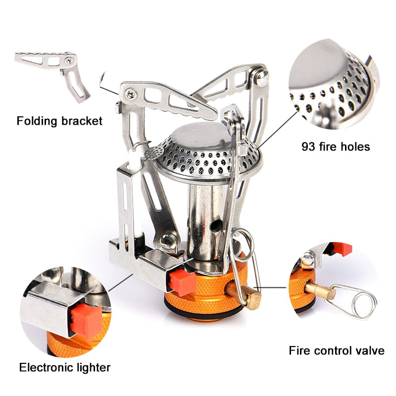 Camping One-piece Gas Stove Heater Tourist Burner Foldable Outdoor