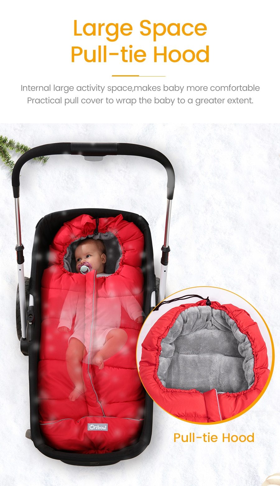 Universal Baby Stroller Footmuff Winter Baby Sleeping Bags Newborn