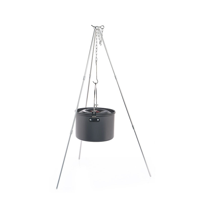 Camping Tripod for Fire Hanging Pot Outdoor Campfire Cookware Picnic