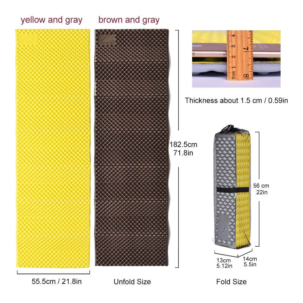 Camping Mat Portable Sleeping Pad Picnic Foam Bed Mattress Travel