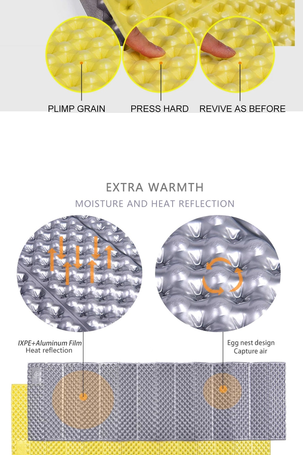 Camping Mat Portable Sleeping Pad Picnic Foam Bed Mattress Travel