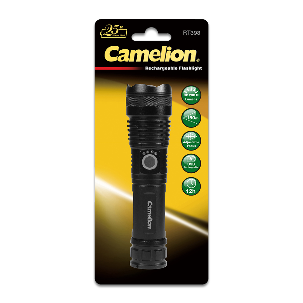Camelion Aluminum Rechargeable Flashlight RT393